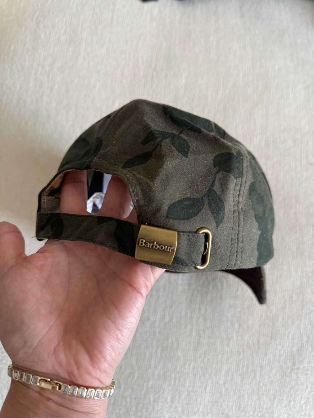 Barbour x Tuckernuck Wax Cap Olive Floral Camo Hat - Picture 3 of 5